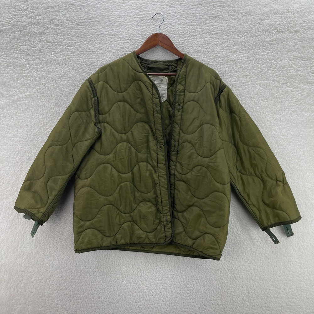 Vintage US Military M65 Jacket Liner Mens Medium Green Quilted 1981 Cold Weather